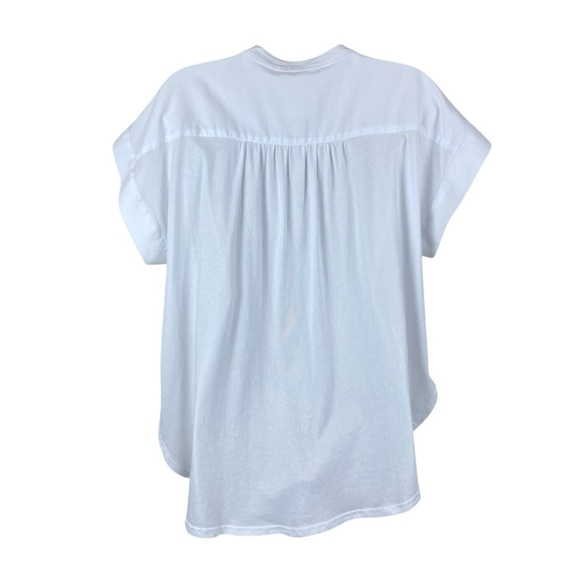 Splendid Women's Paloma White Blouse Medium High Low Cotton - Picture 2 of 9